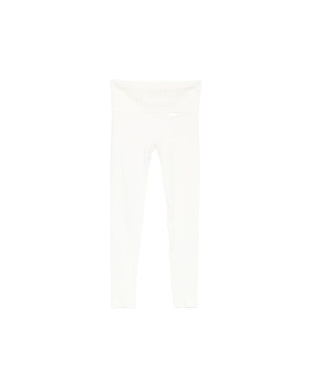 Perfect Moment White Perfect High-Waisted Ribbed Thermal Leggings