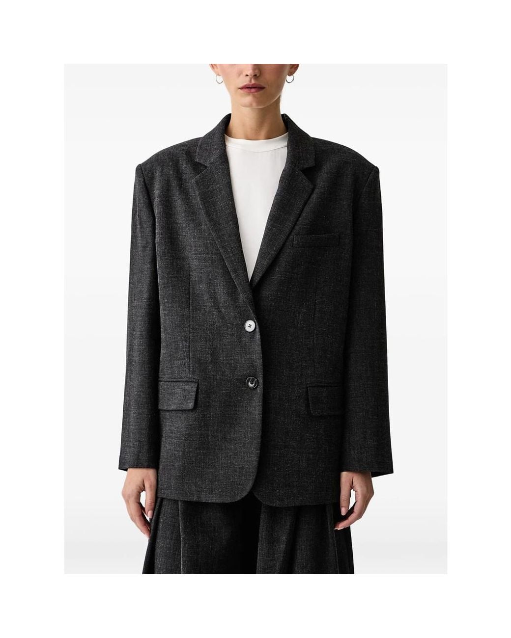 ELEH Black Marella Single-Breasted Blazer