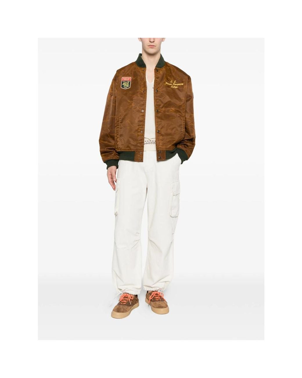 Filson Brown Embroidered Montlake Jacket for men