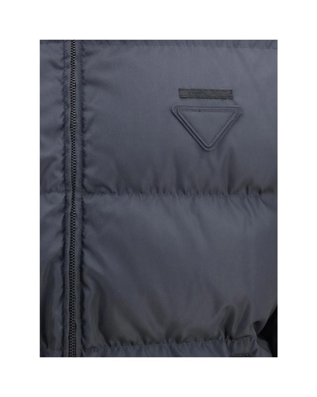 Prada Blue Prada Padded High-Neck Down Jacket for men