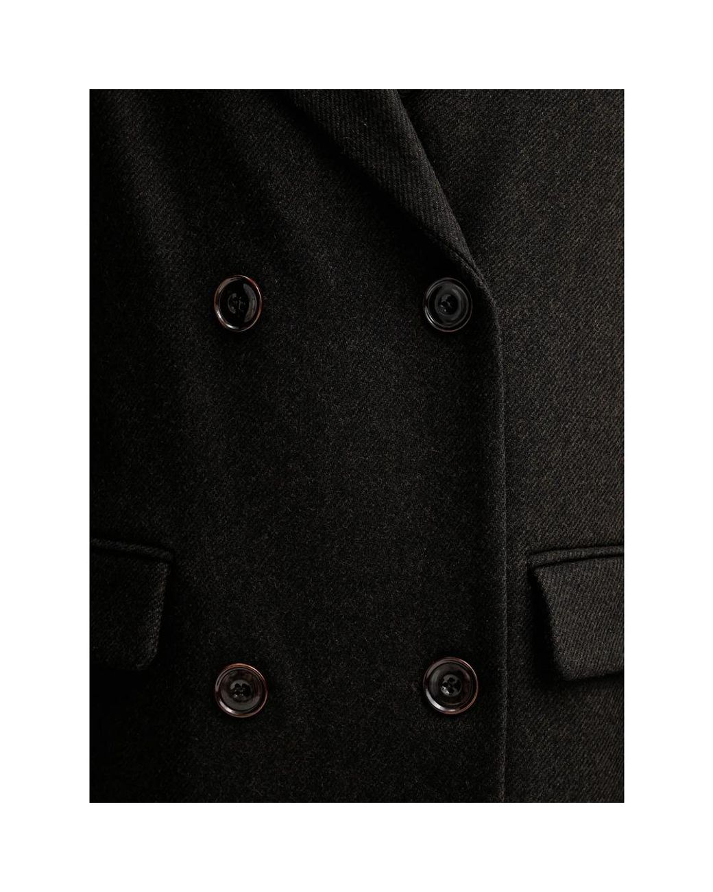 Sessun Black Nara Double-Breasted Coat