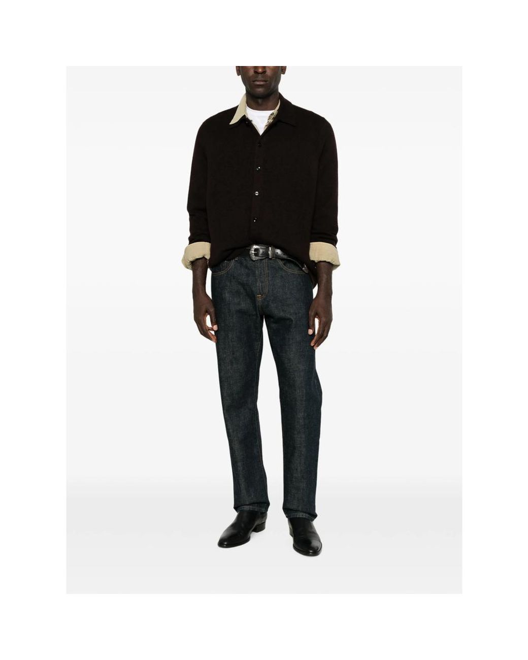 Umit Benan Black Kevin Straight-Leg Jeans for men