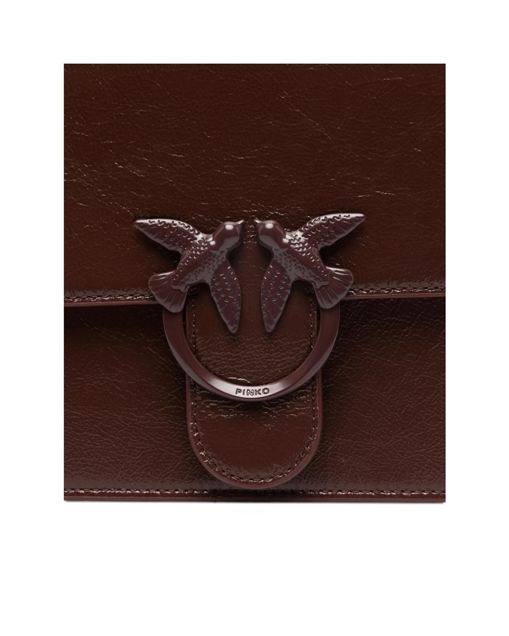 Pinko Brown Love One Logo-Plaque Tote Bag