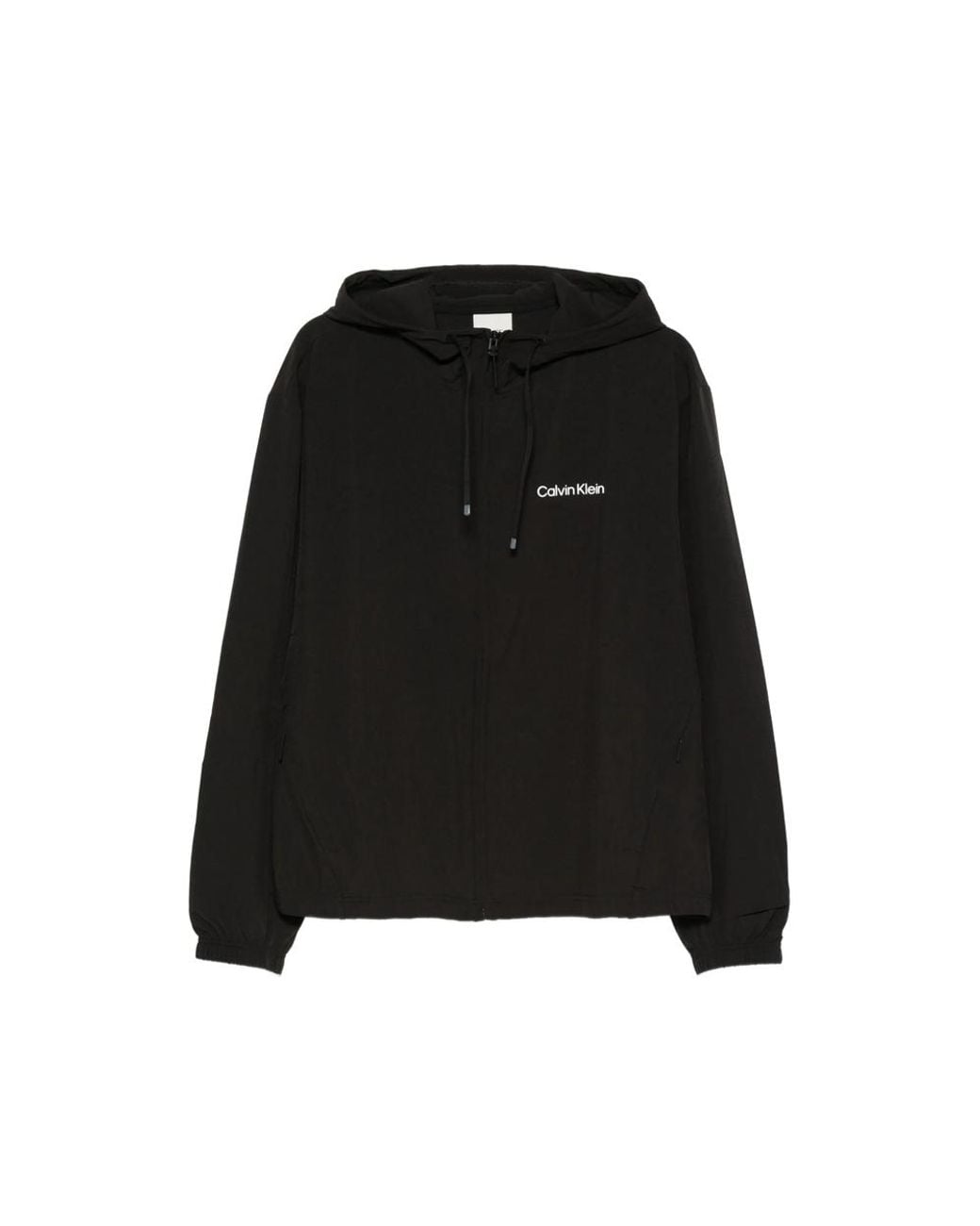 Calvin Klein Black Zip-Up Hooded Jacket for men