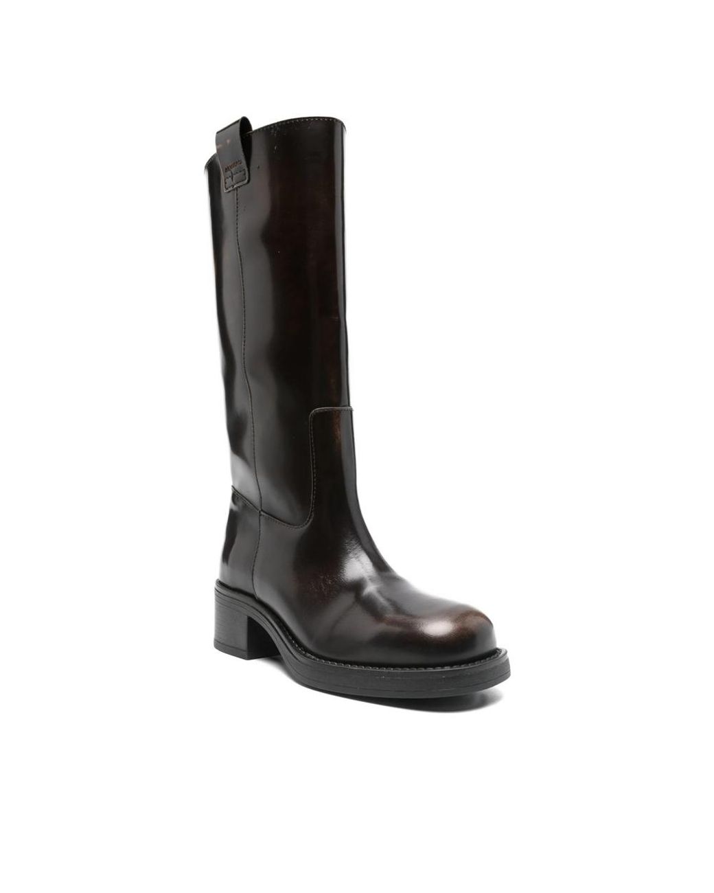 Alohas Black 40Mm Calf Leather Biker Boots