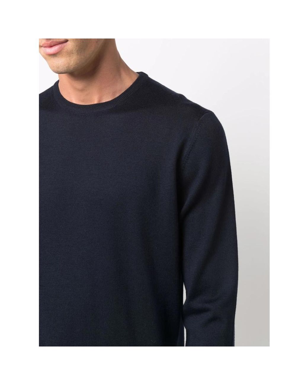 La Fileria Blue Crew Neck Knitted Jumper for men