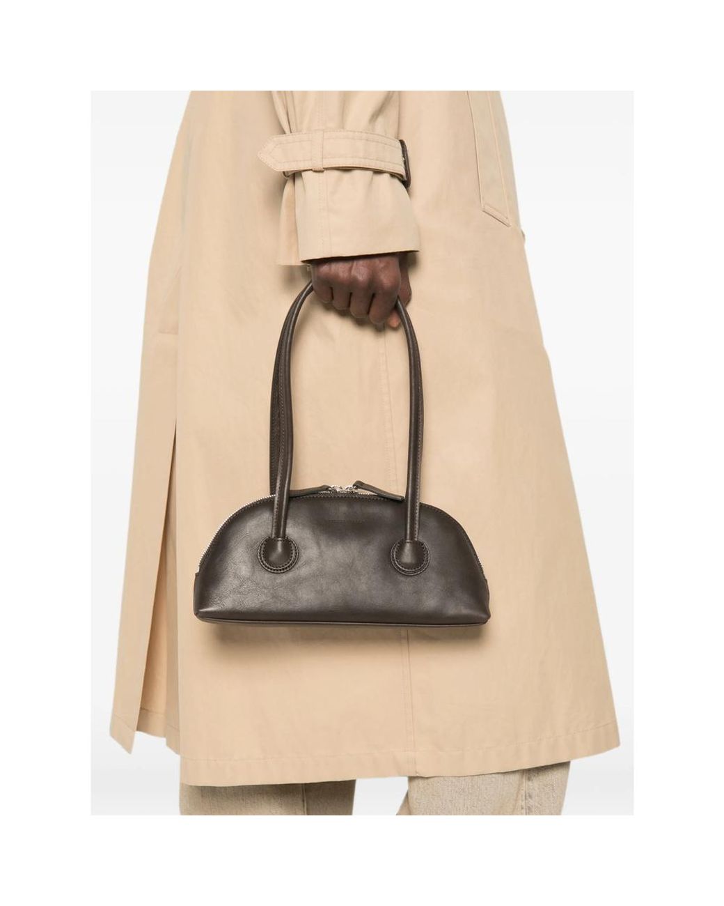 MARGE SHERWOOD Black Mini Leather Tote Bag