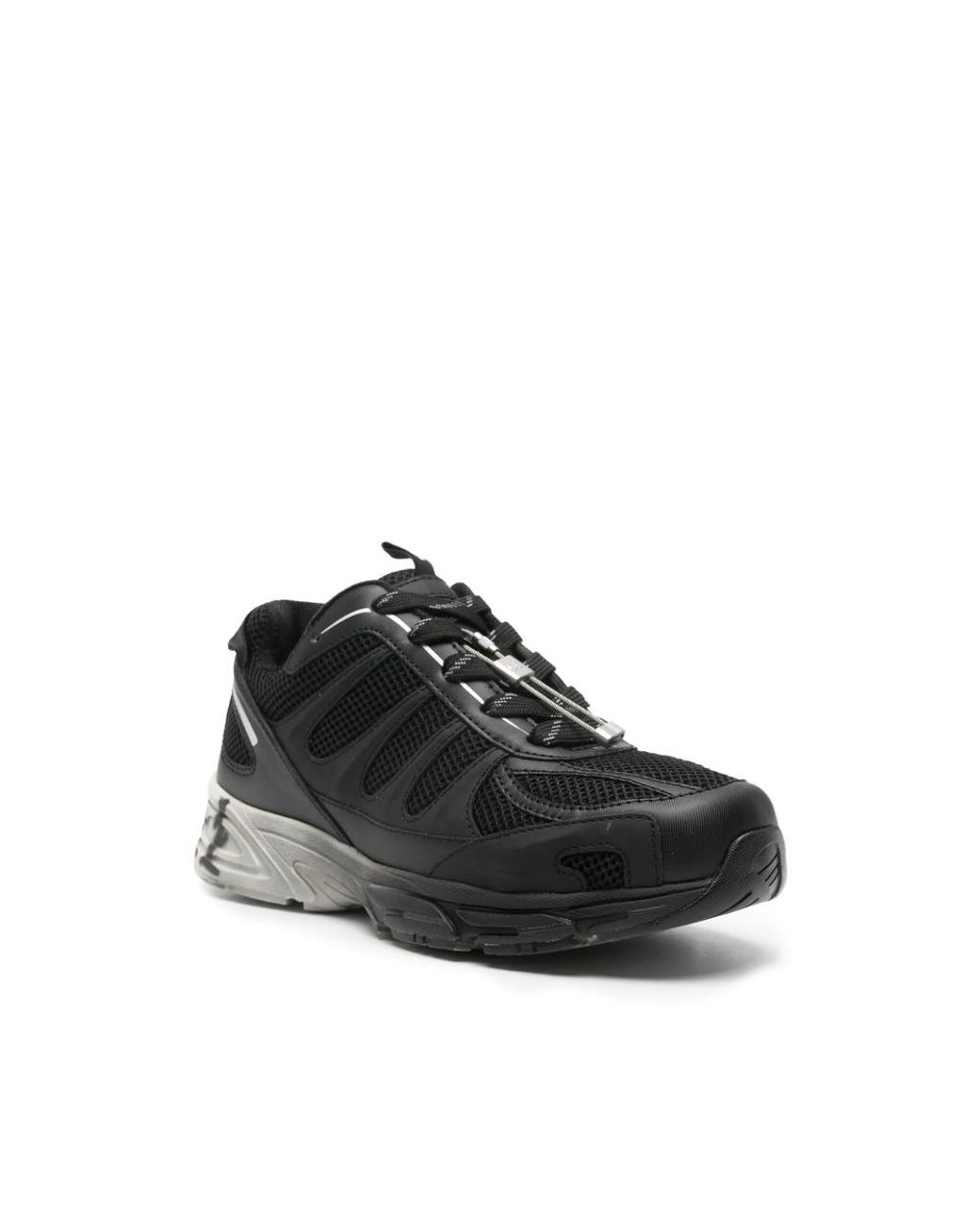 44 Label Group Black Panelled Sneakers for men