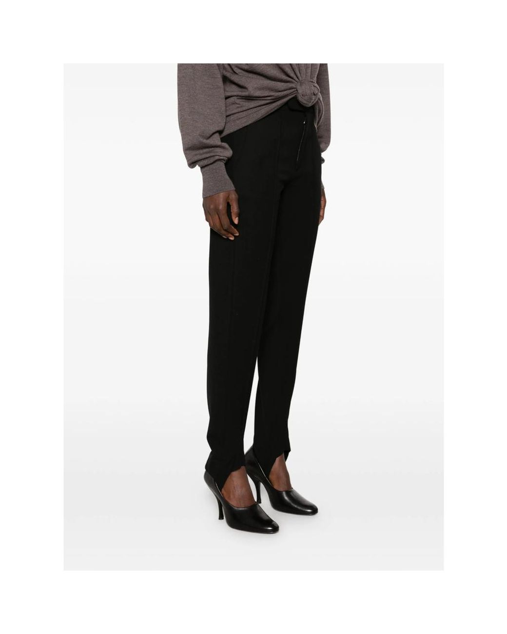Seafarer Black Vienna Stirrup-Cuff Tailored Trousers