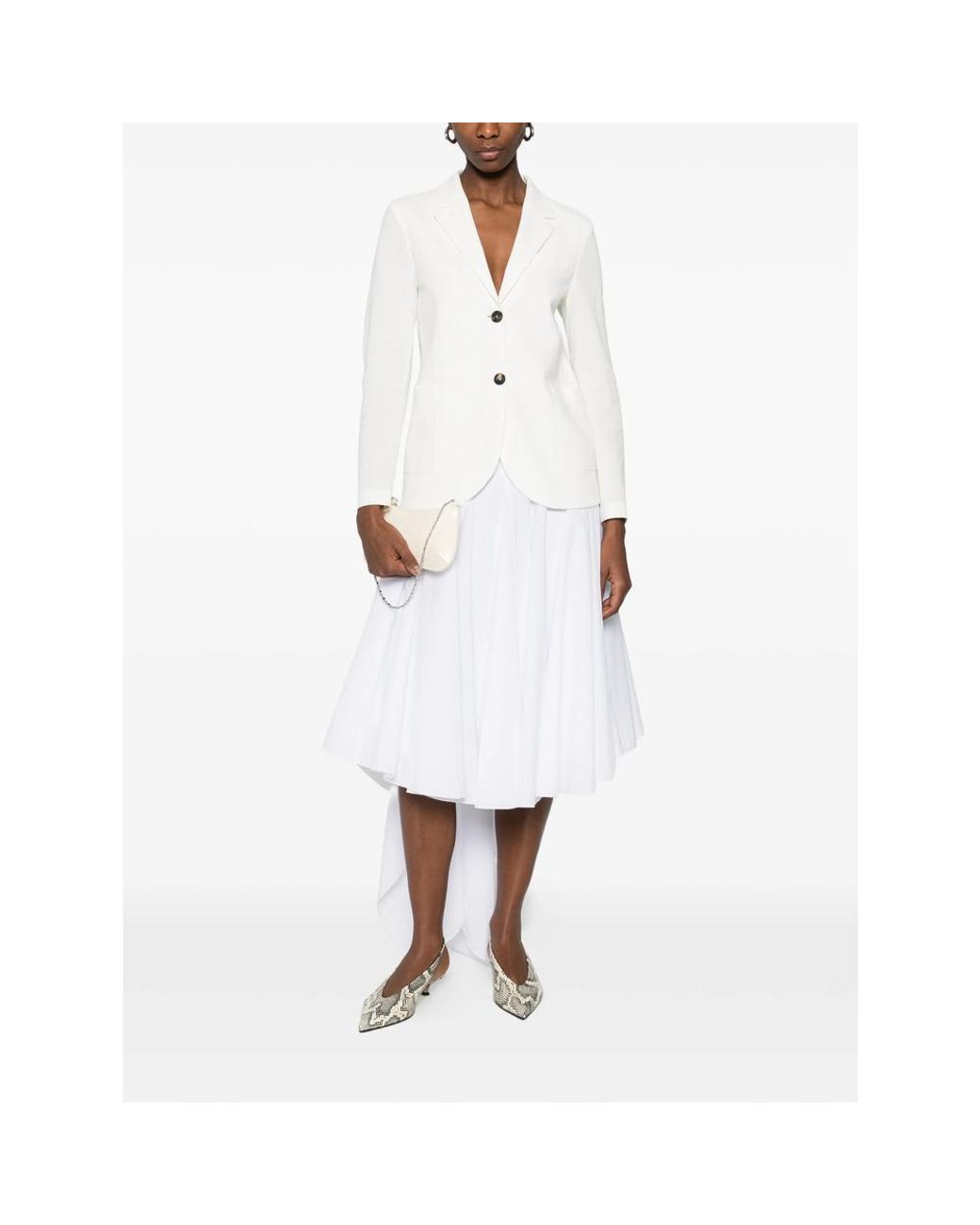 Harris Wharf London White Honeycomb Blazer