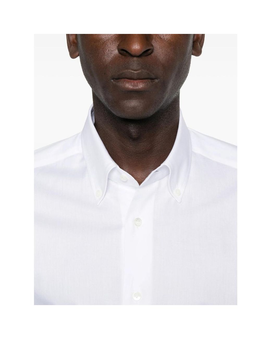 CAMICERIA MAZZARELLI White Long-Sleeve Cotton Shirt for men