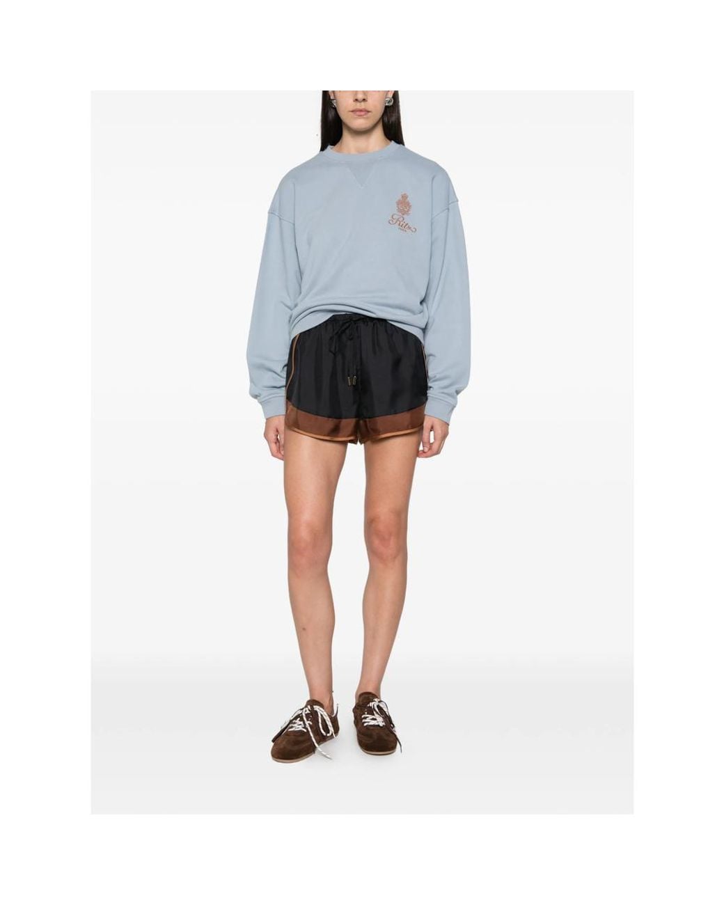 FRAME x Ritz Paris Blue The Ritz Embroidered Sweatshirt for men