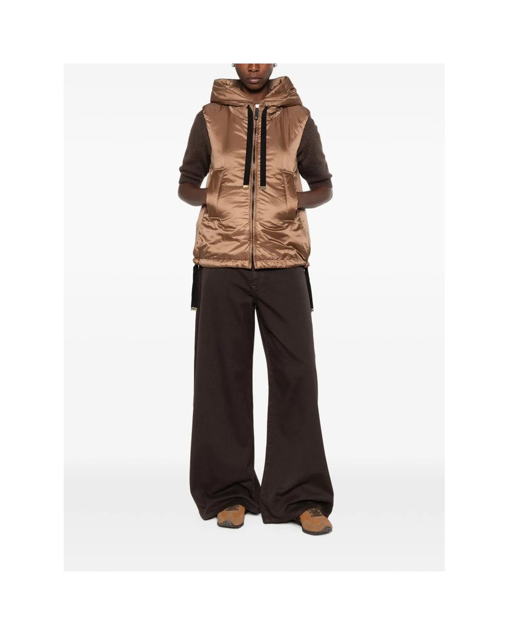 Max Mara Brown Greengo Padded Vest