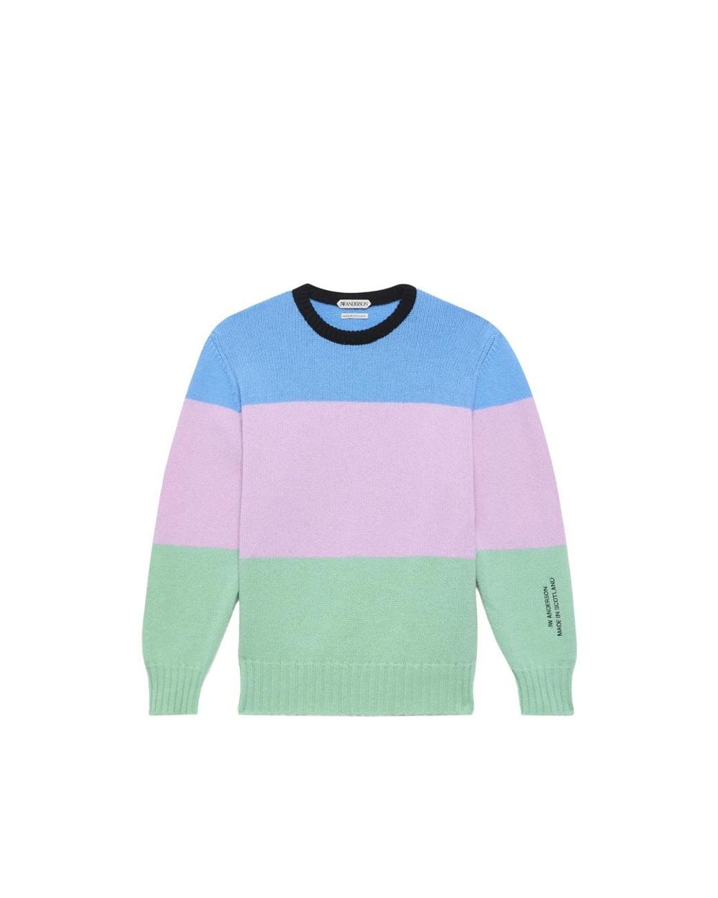 J.W. Anderson Blue Colour-Block Wool Sweater for men