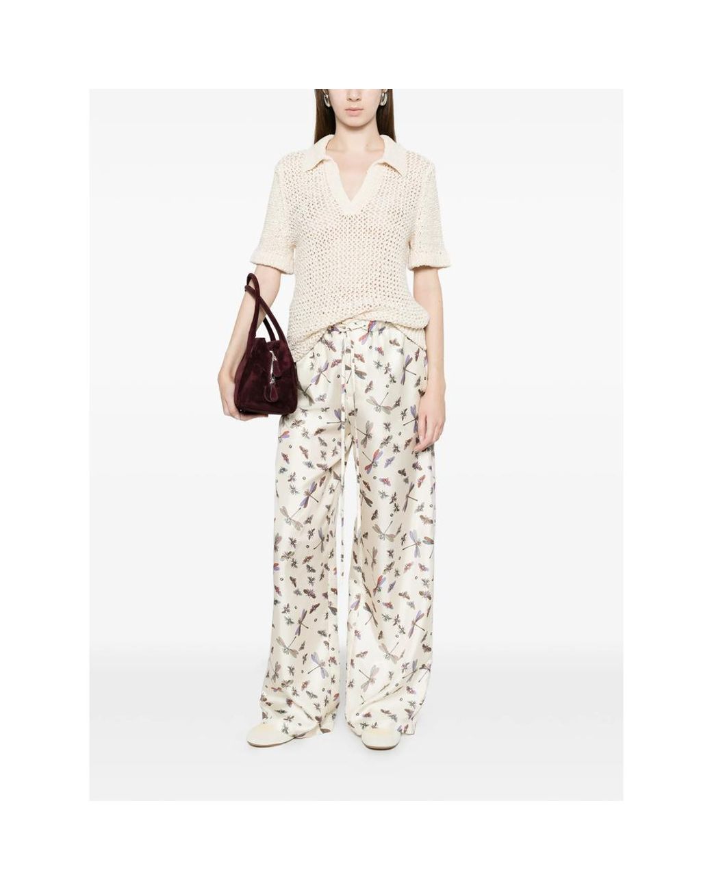 Gucci White Neutrals Trousers