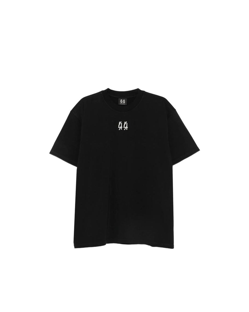 44 Label Group Black Logo-Print Short-Sleeve T-Shirt for men