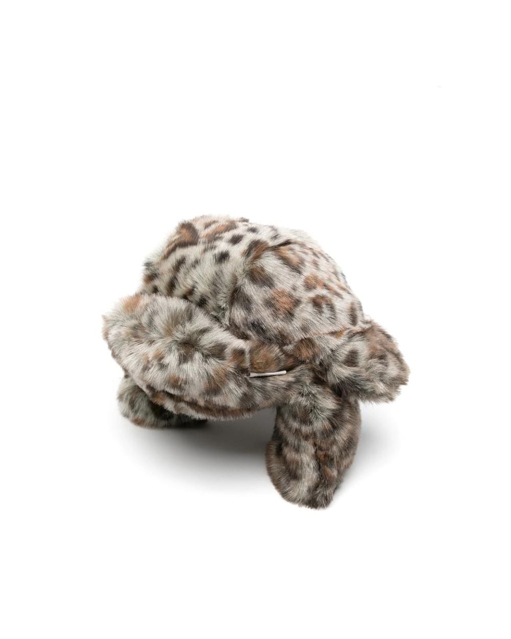 Ruslan Baginskiy Metallic Leopard-Print Trapper Hat
