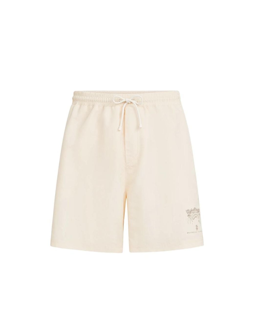 Brunello Cucinelli Natural Swim Shorts for men