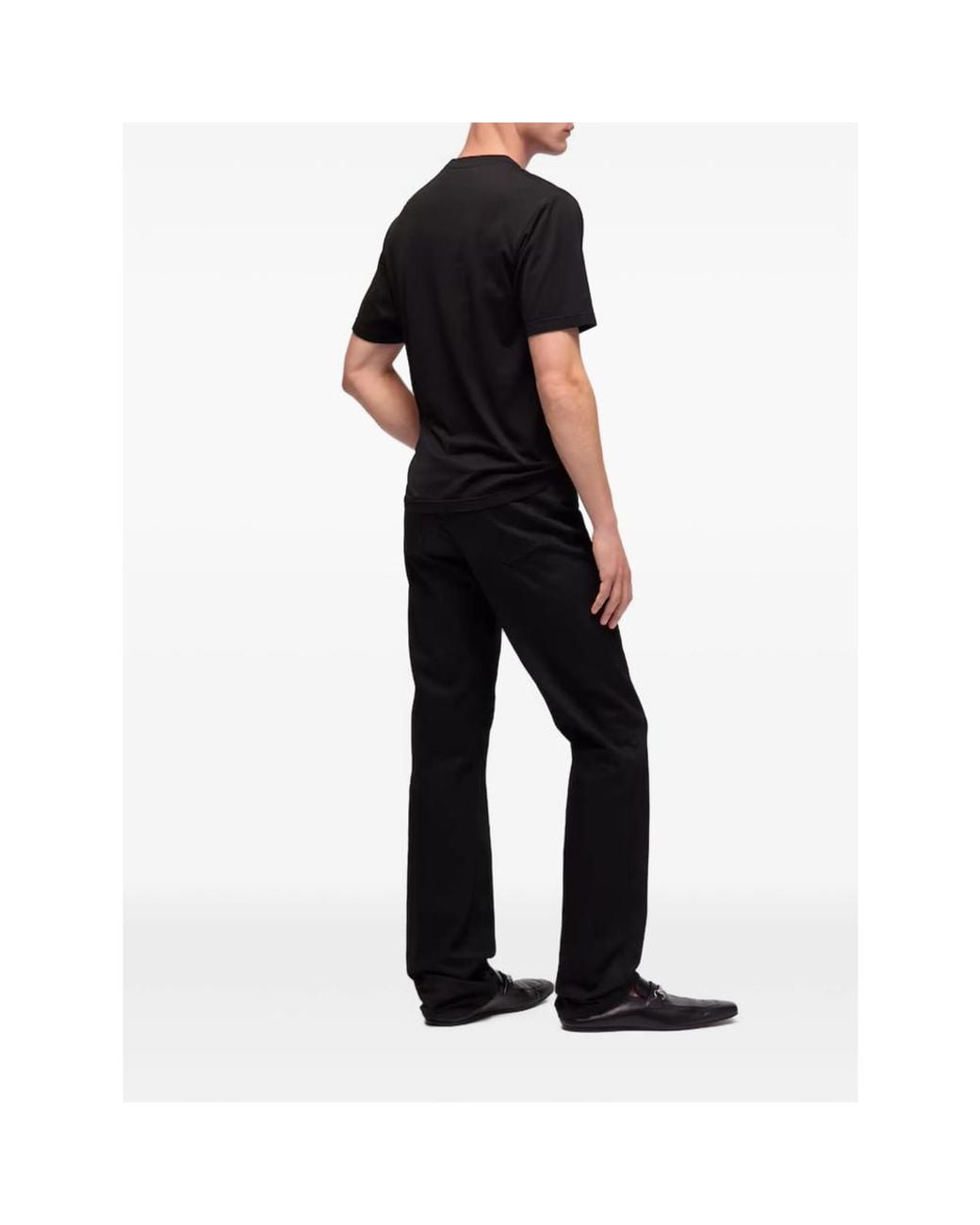 Gucci Black Logo-Print Cotton T-Shirt for men