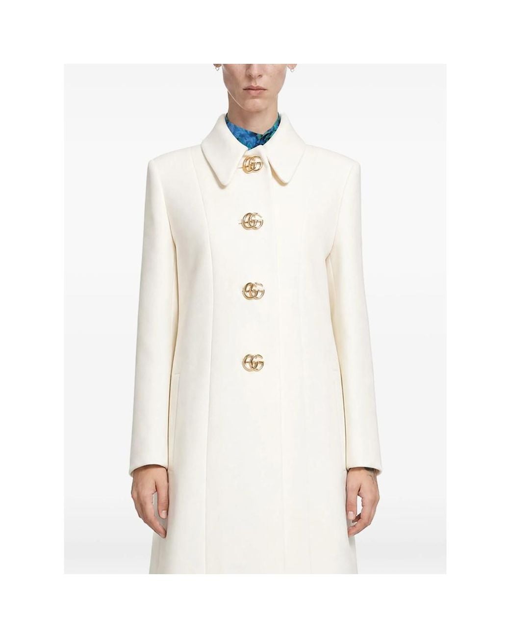 Gucci White Neutrals Coats