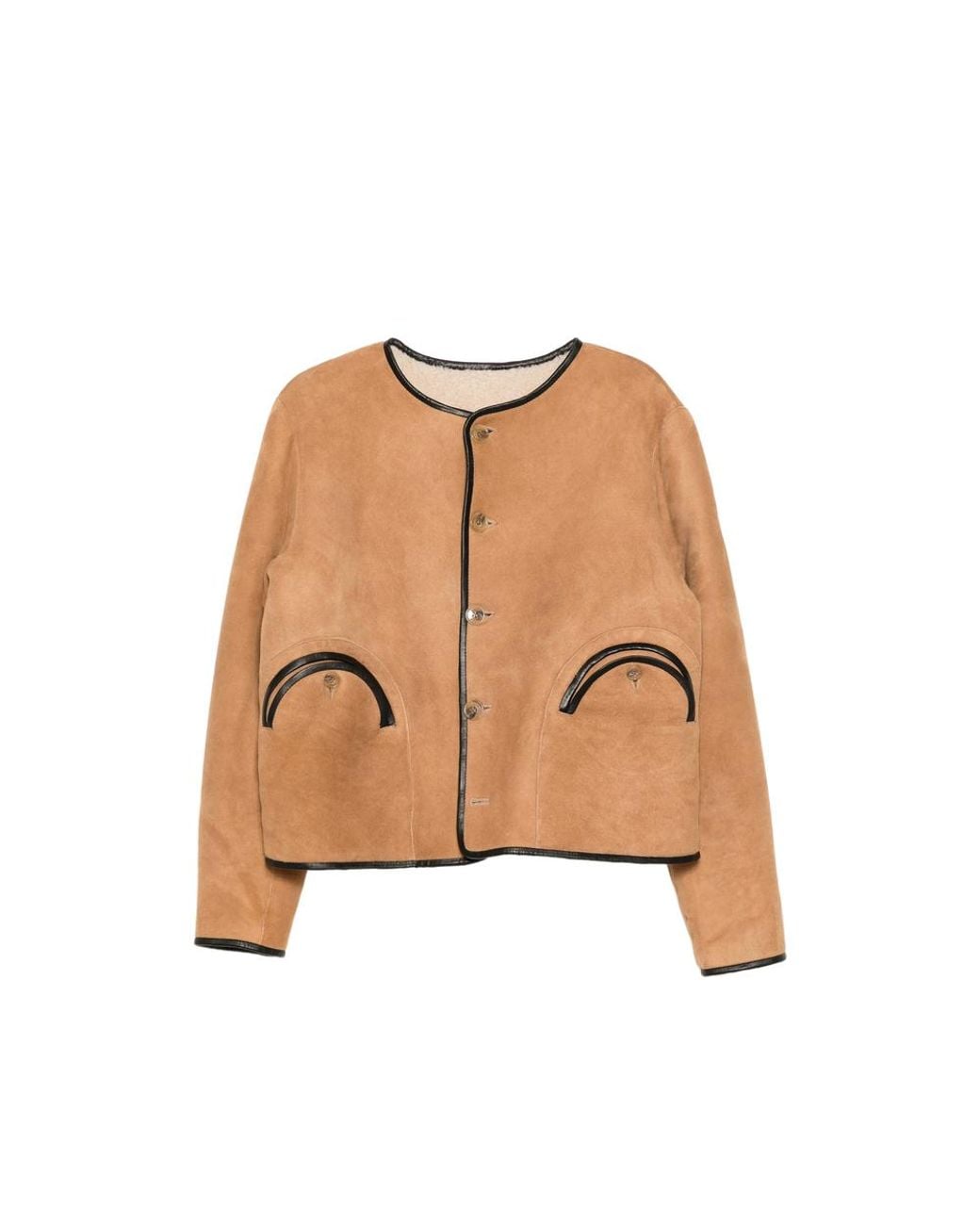 Blazé Milano Brown Button-Fastening Shearling Jacket
