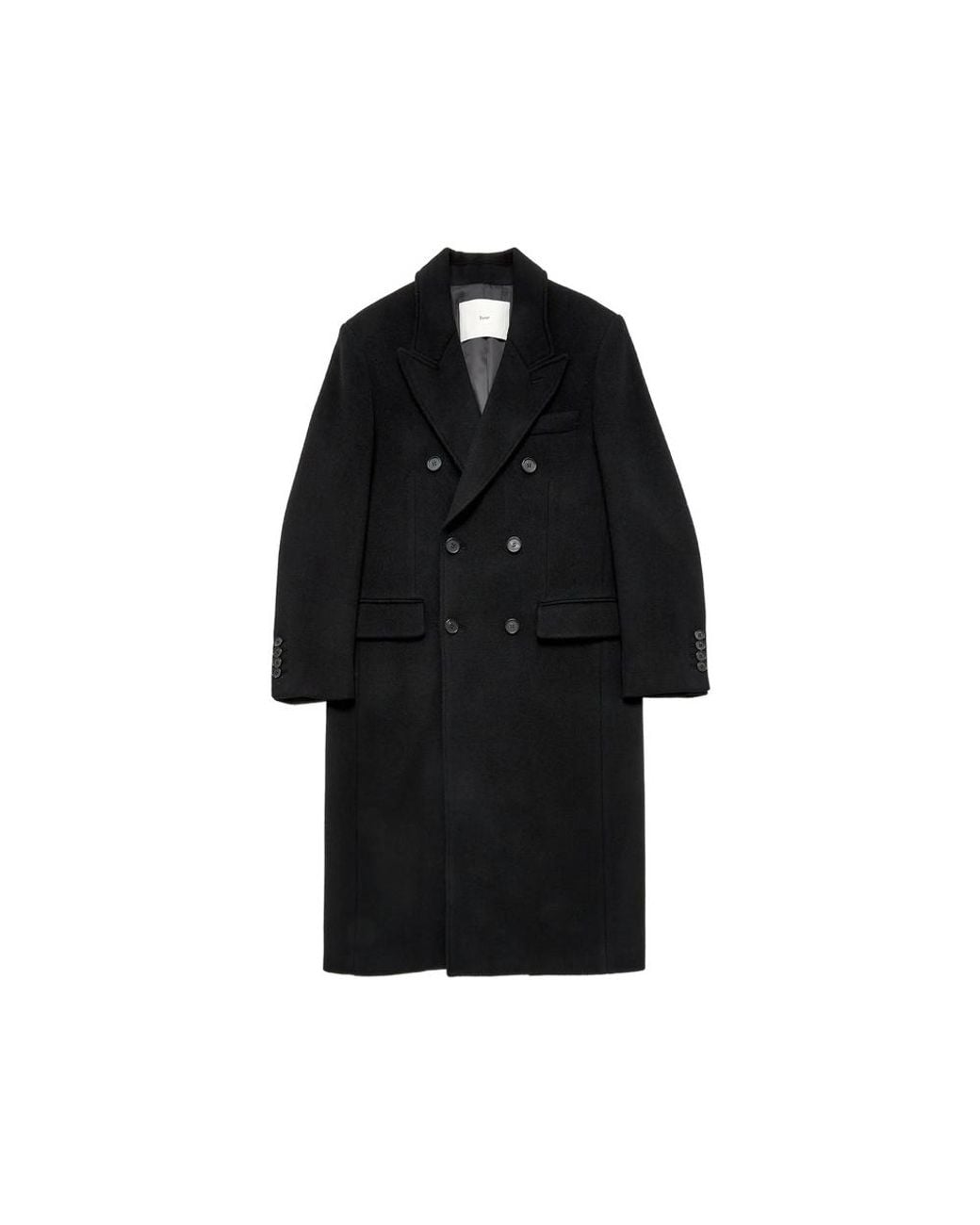 DUNST Black Double-Breasted Tailored Coat for men