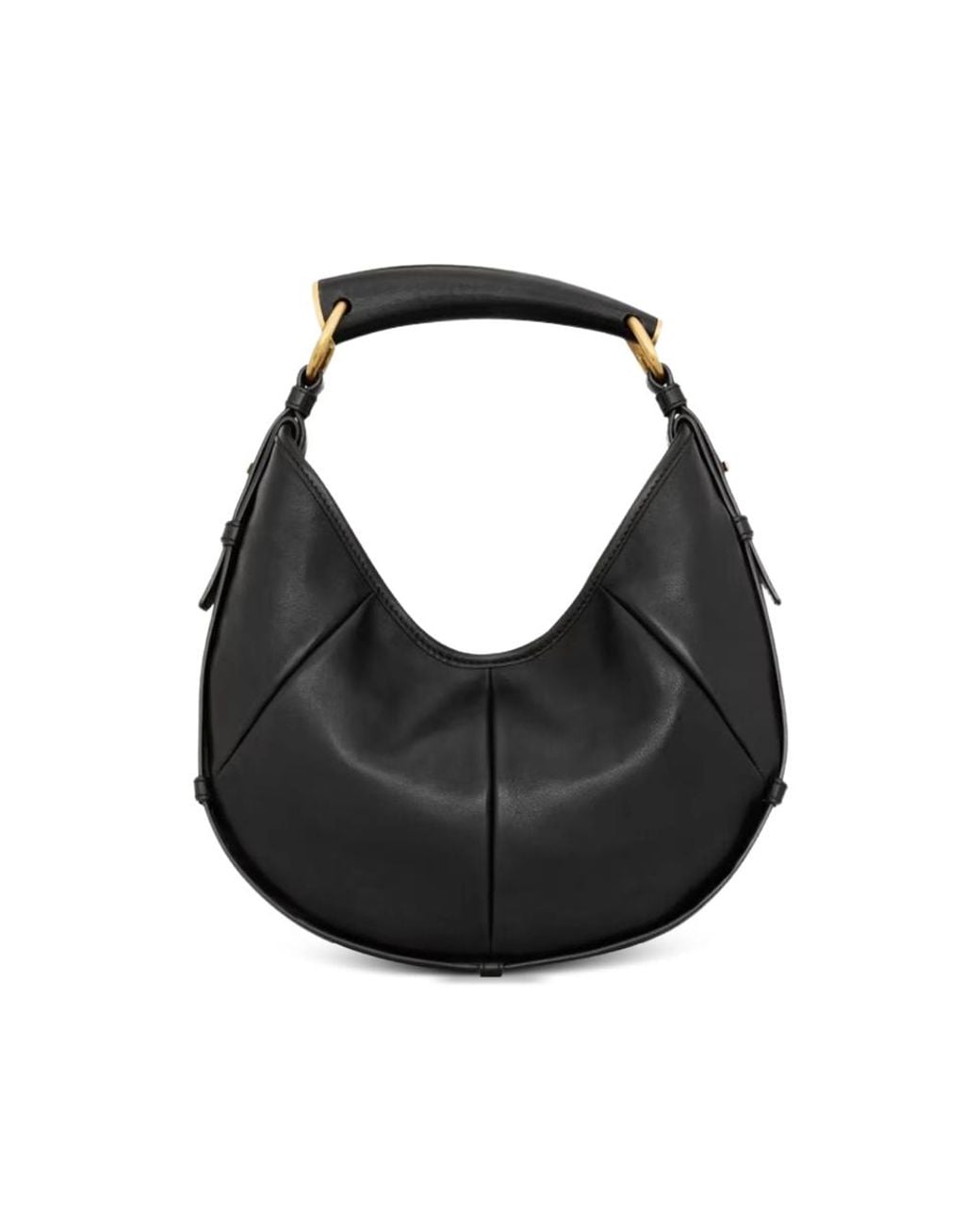 Saint Laurent Black Small Mombasa Leather Shoulder Bag