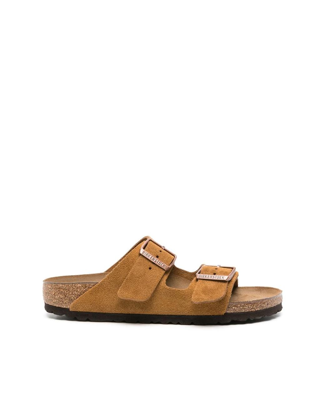Birkenstock Brown Suede Double Buckle Sandals