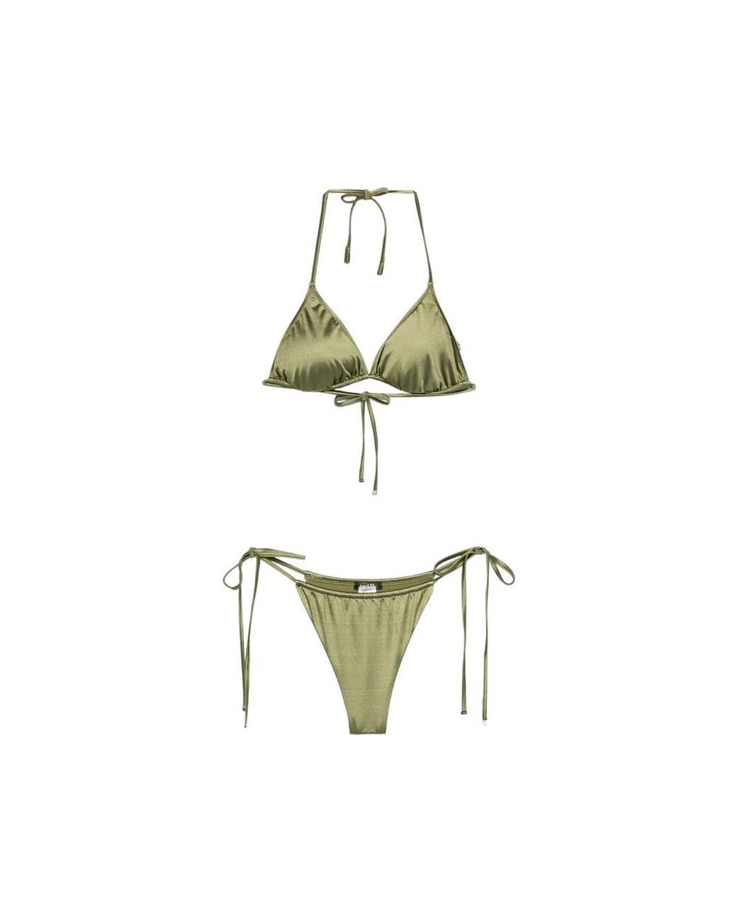 VENUJA Metallic Tie-Side Bikini