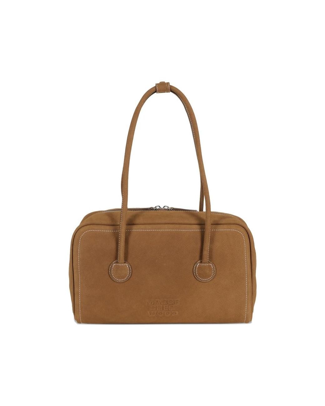 MARGE SHERWOOD Brown Logo Shoulder Bag