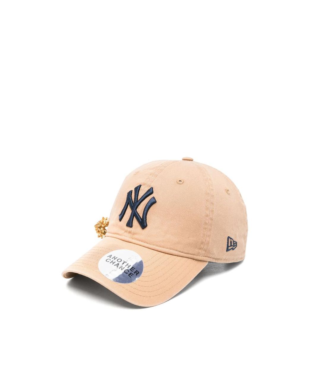 ANOTHER CHANCE Natural Logo-Embroidered Barrette-Detail Cap for men