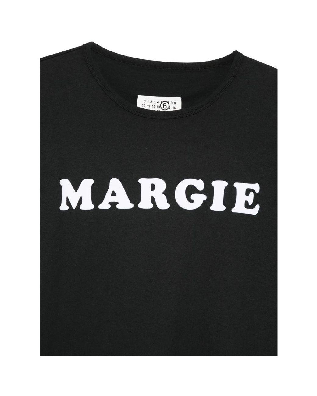 MM6 by Maison Margiela Black Logo-Detail T-Shirt for men