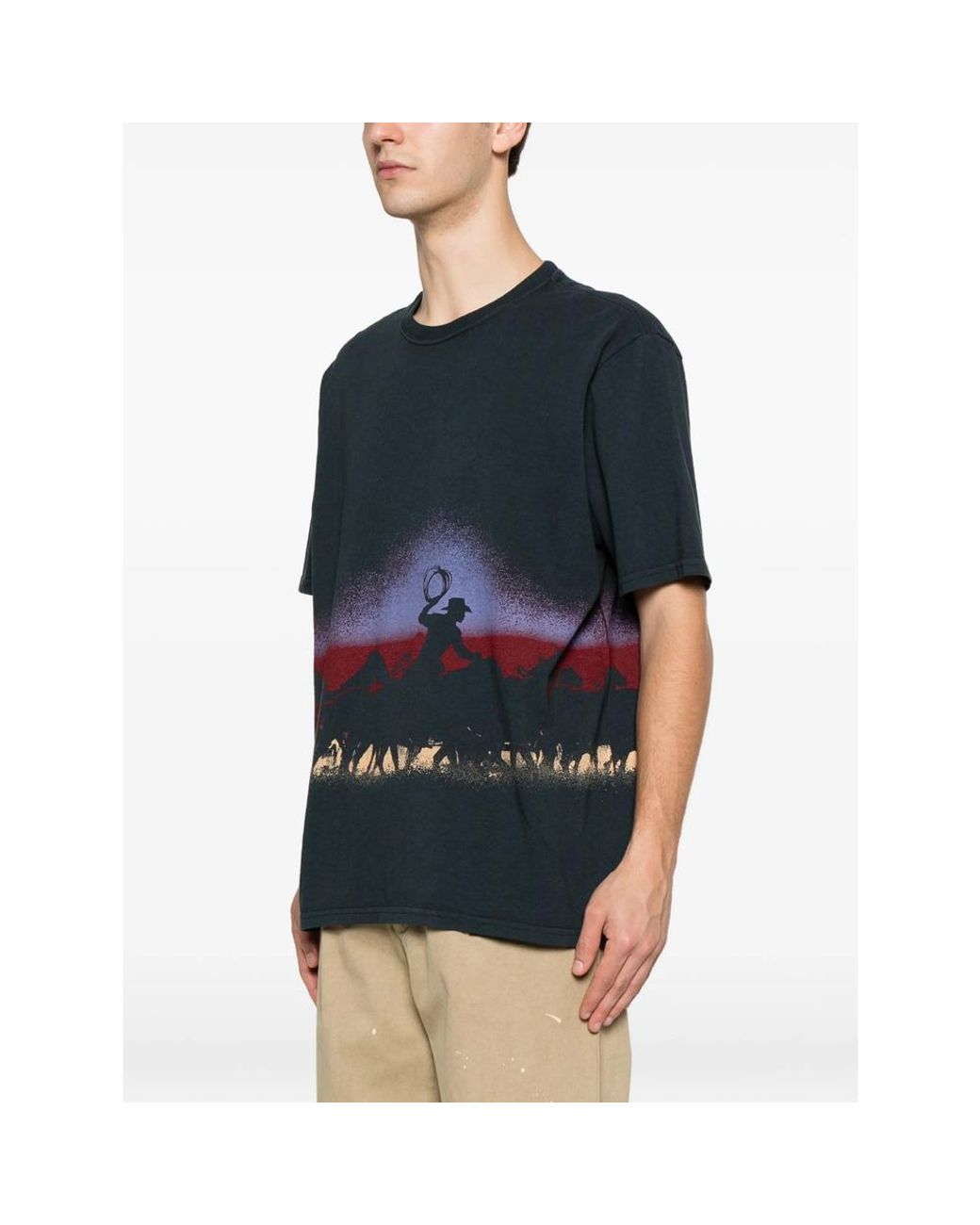 One Of These Days Blue Driftin' Back Graphic-Print T-Shirt for men