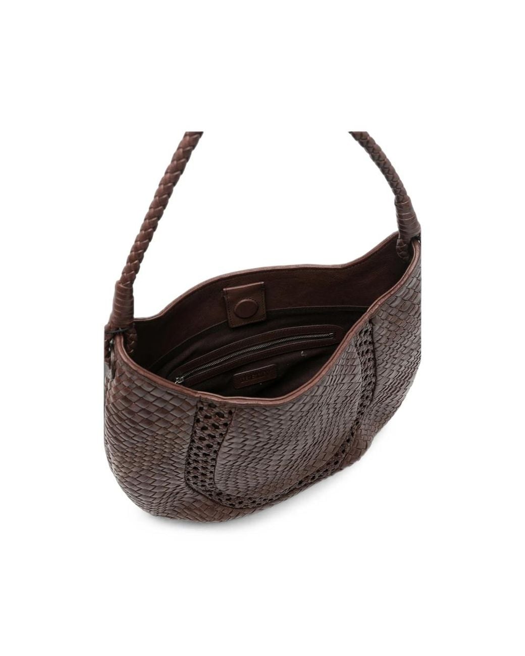 IBELIV Brown Lamia Woven Tote Bag