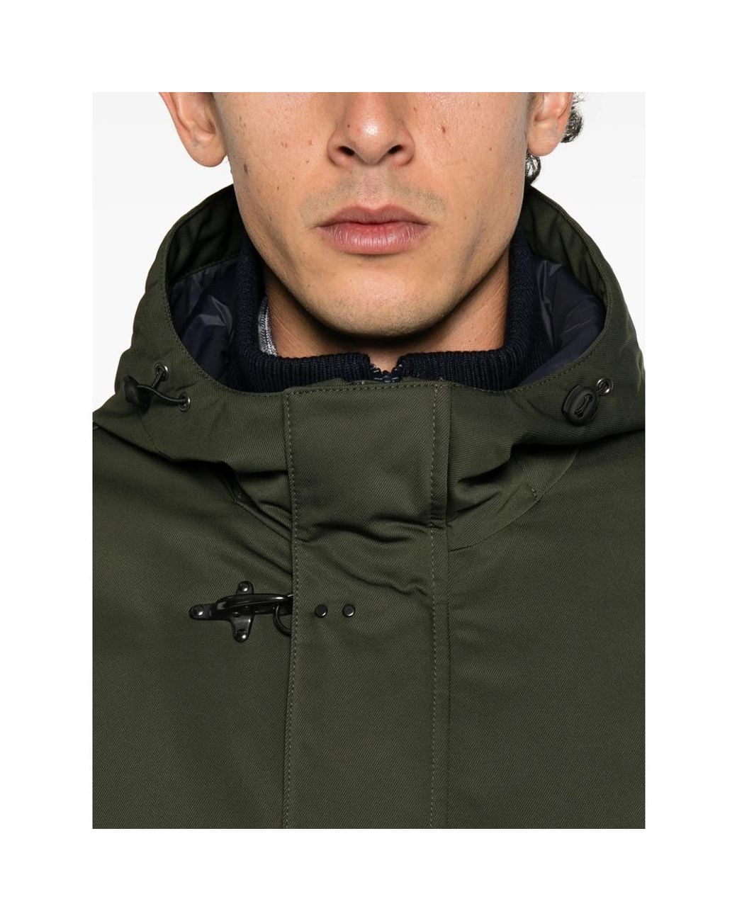 Fay Green Hooded-Neck Jacket for men