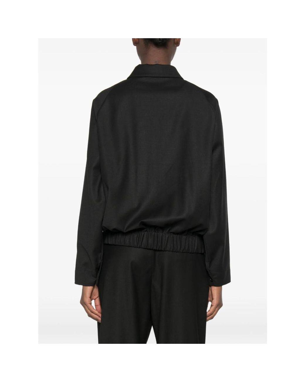 Barena Black Zip-Up Raglan-Sleeve Jacket
