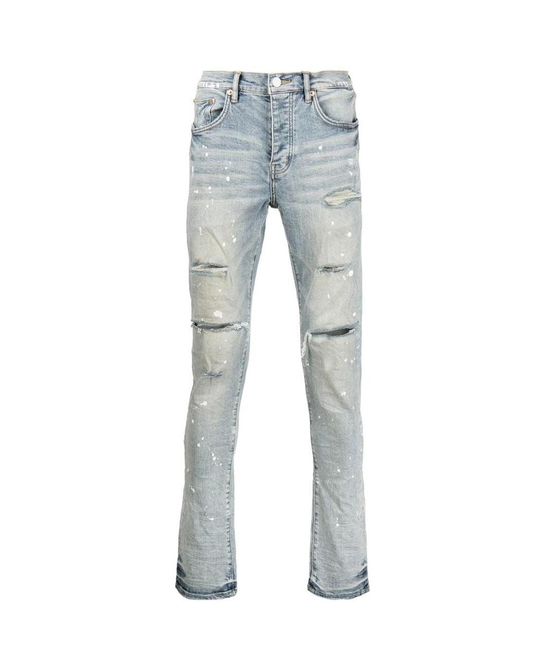 Purple Brand Blue P001 Light Paint Pants for men