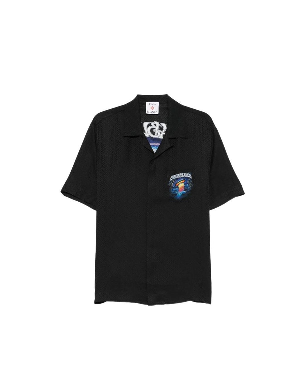 Casablanca Black Logo-Print Shirt for men