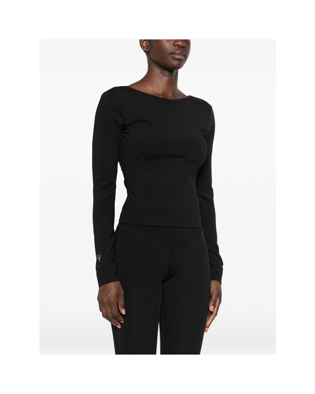 MACRON Black Scoop-Back Performance Top