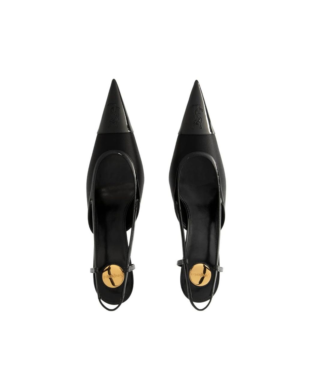 Saint Laurent Black Renee Slingback Pumps