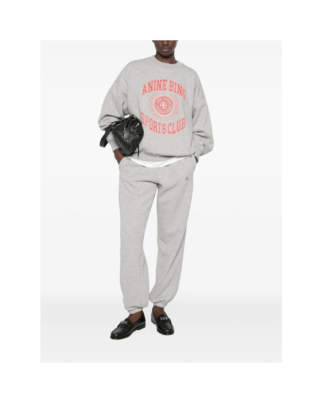 Anine Bing White Miles Sweatshirt Collegiate