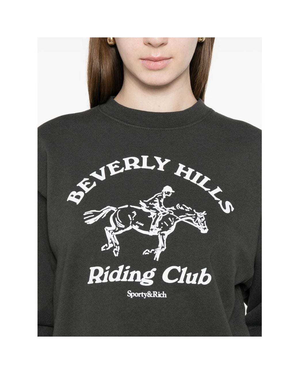 Sporty & Rich Black Crewneck Sweater