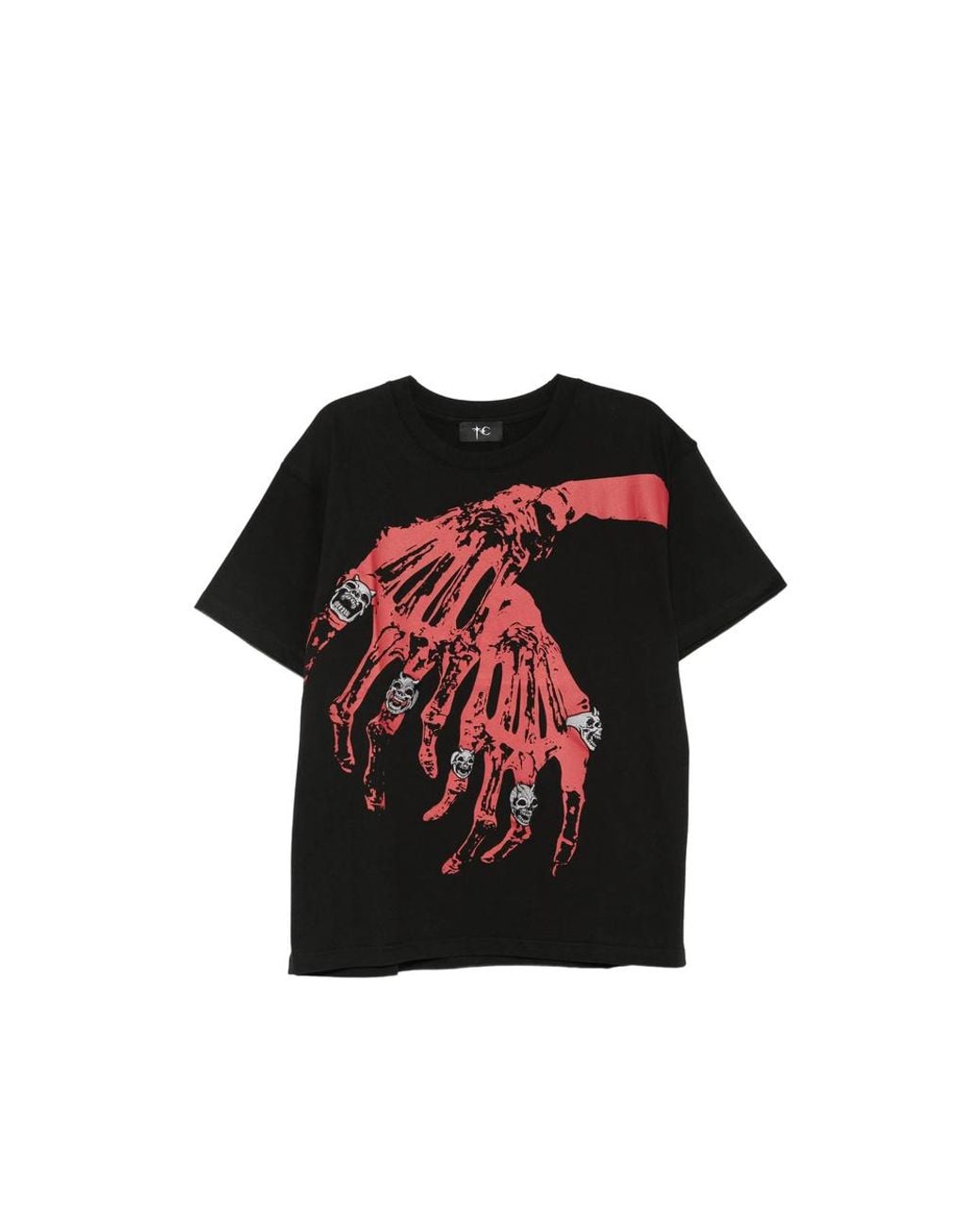 THUG CLUB Black Graphic-Print T-Shirt for men