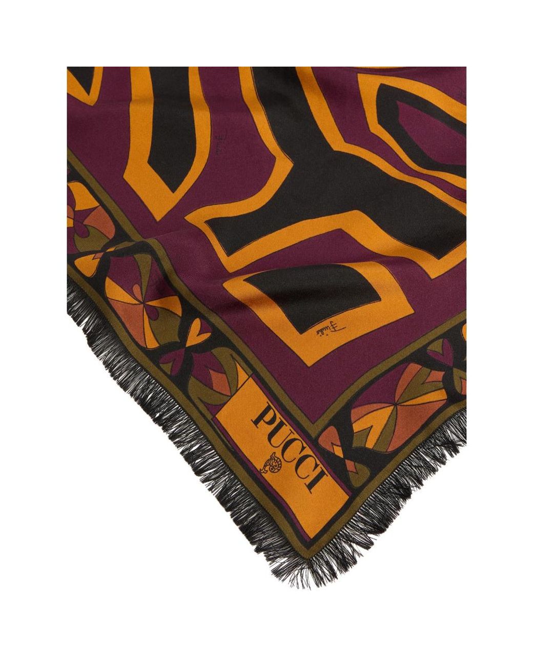 Emilio Pucci Brown Silk Scarves