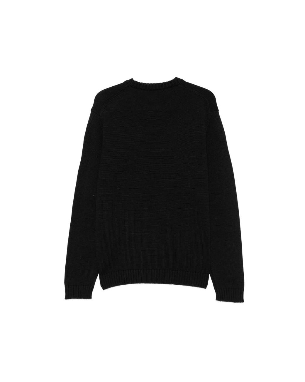 ZANONE-SLOWEAR Black Crew-Neck Sweater for men