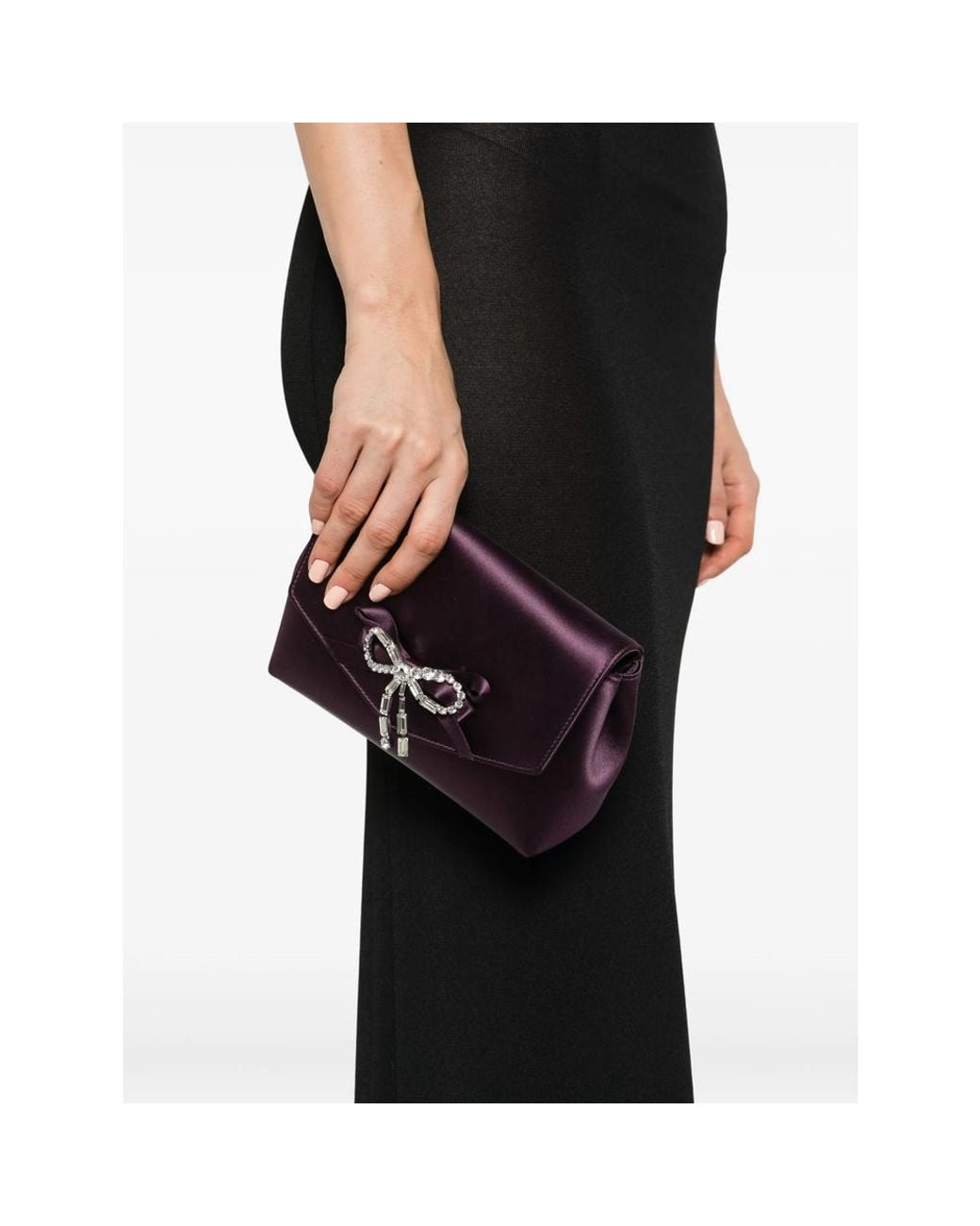 Jimmy Choo Purple Soft Bow Mini Shoulder Bag