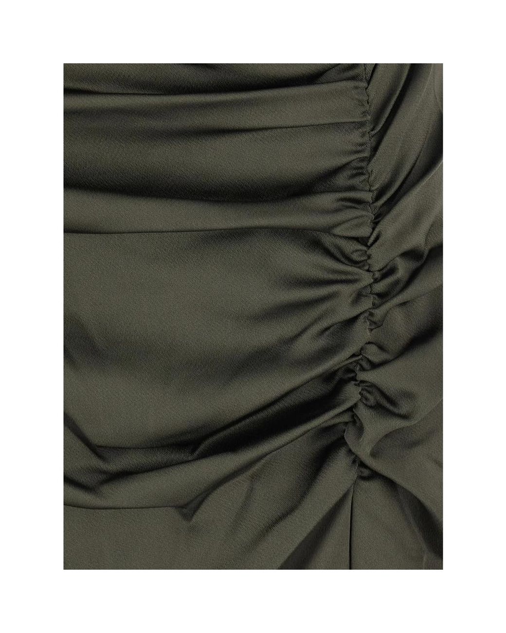 Jonathan Simkhai Green Draped Ruched Midi Dress
