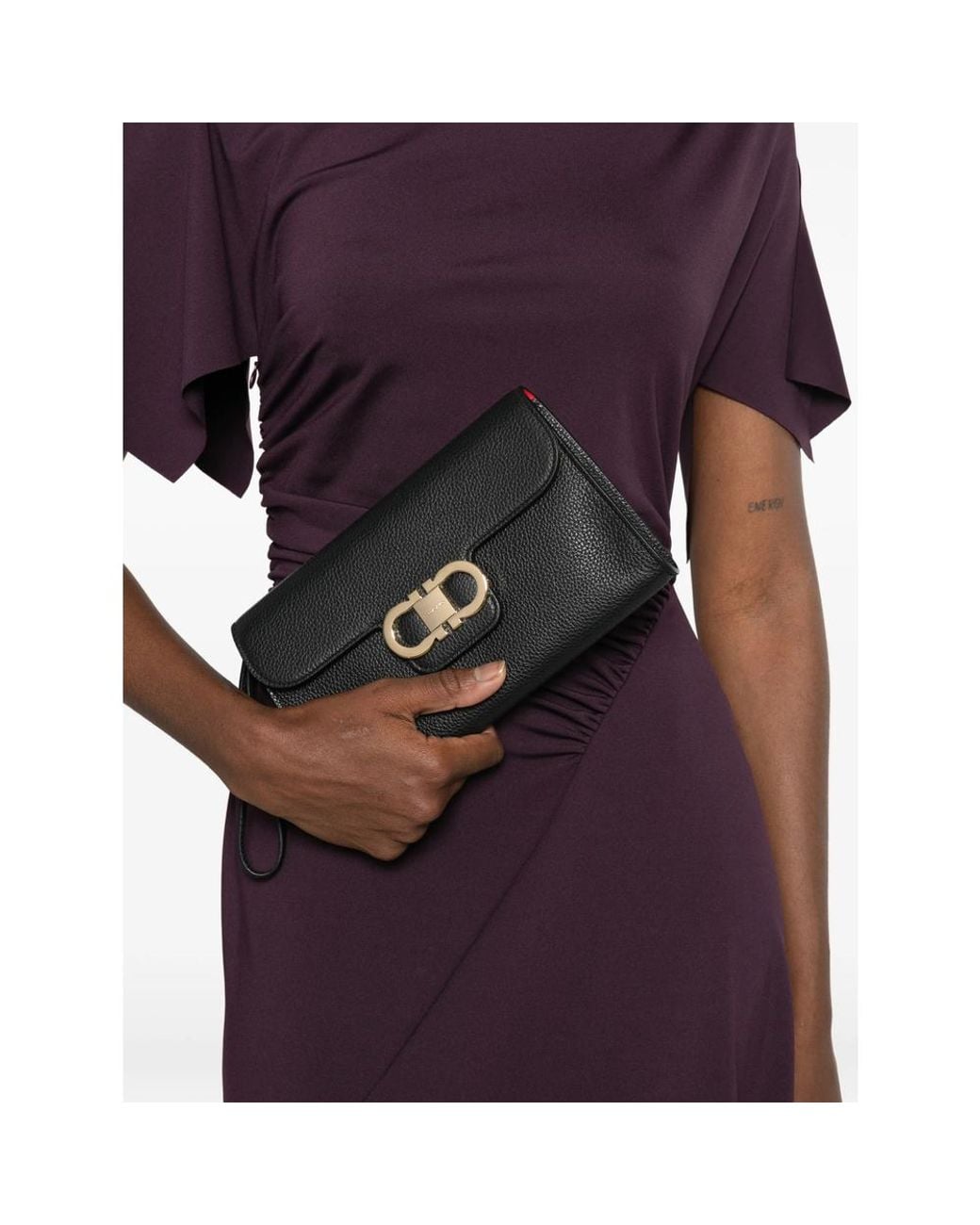 Ferragamo Black Clutch Bags