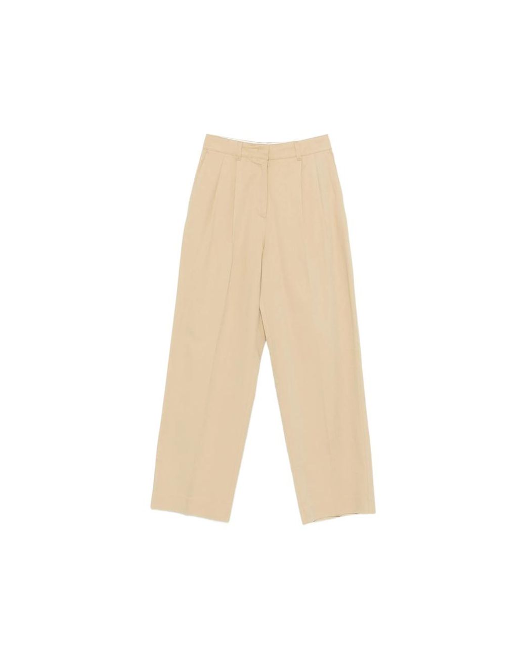 DUNST Natural Pleated Trousers