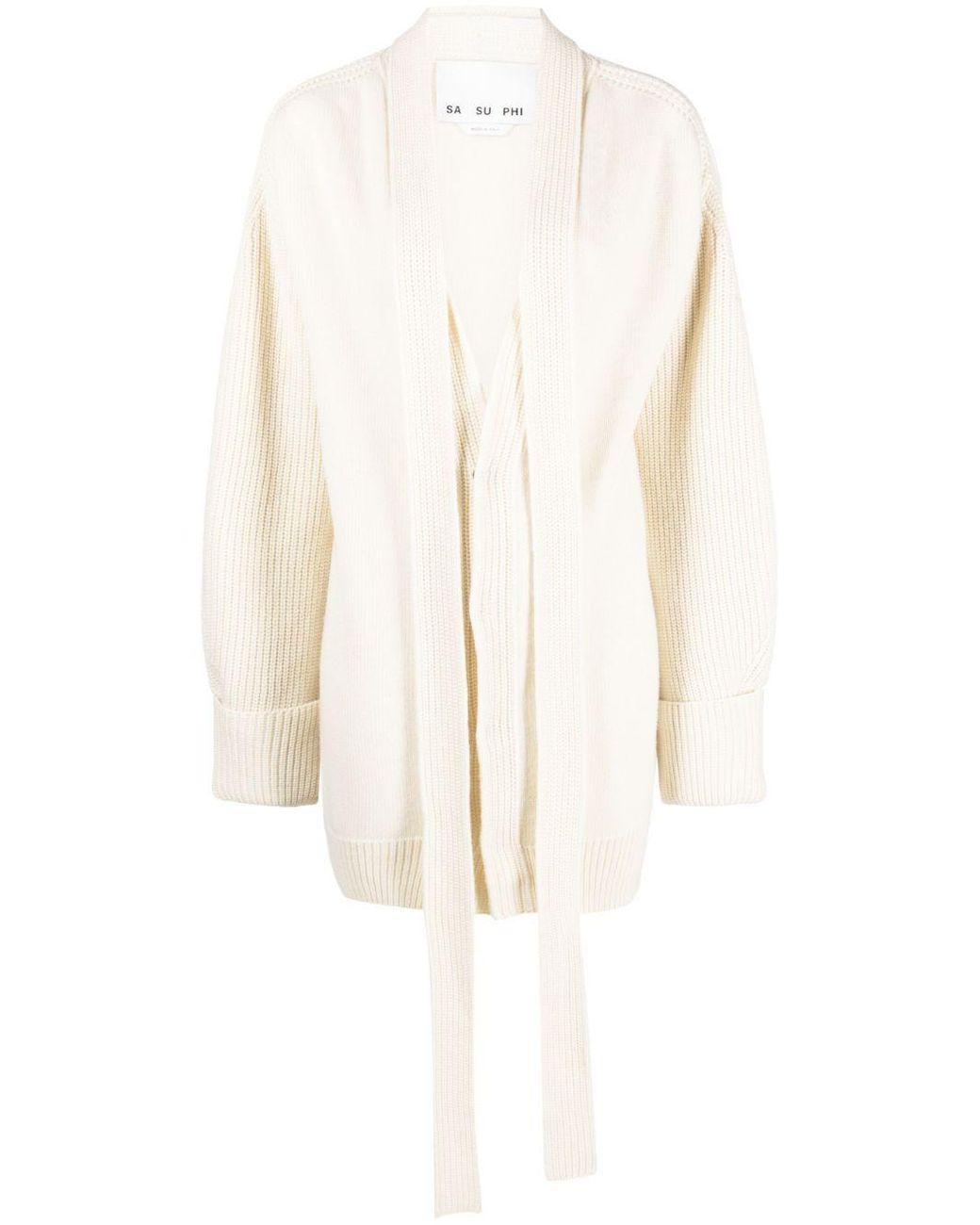 SA SU PHI V-neck ribbed cashmere-blend cardigan - Black